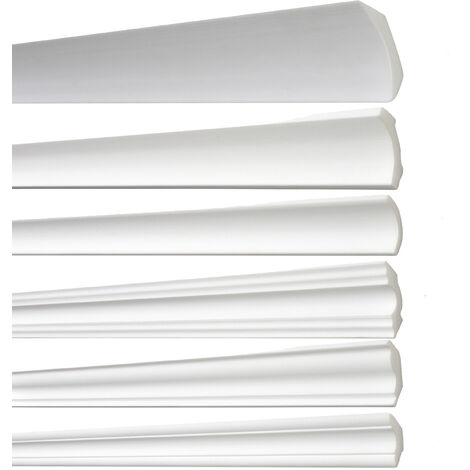 Moulure LED En Stuc OL-18 – 12 Mètres, Gris, éclairage Indirect, Pareto-Decor