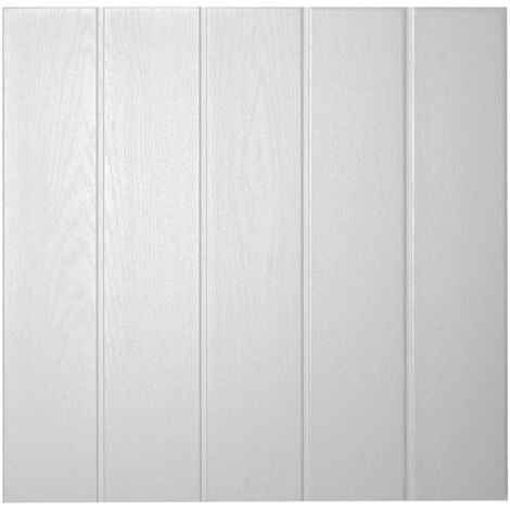 DECOSA Dalle de plafond ATHEN - polystyrène - blanc - effet bois - 50 x 50 cm - 20 sach. (=40 m2)