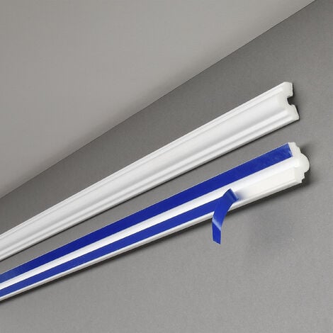 Profil LED, Corniche de Plafond En Polystyrène XPS, 20 Mètres OL-7 Blanc