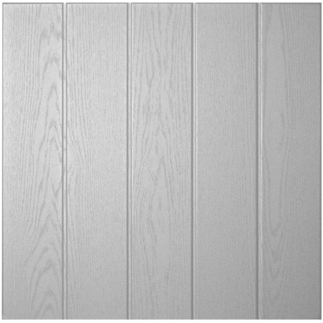 DECOSA Dalle de plafond ATHEN - polystyrène - gris clair - effet bois - 50 x 50 cm - 10 sach. (=20 m2)