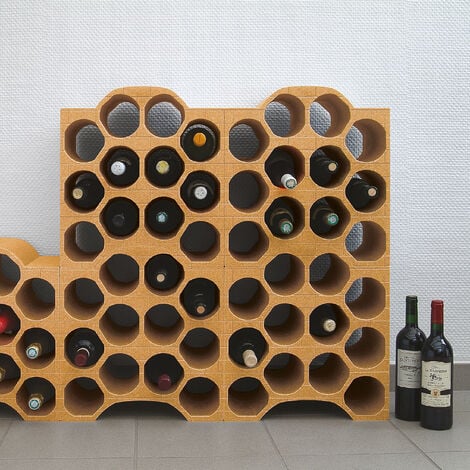 Casier 12 bouteilles en polystyrène gris H. 30 x L. 49 x P. 36 cm