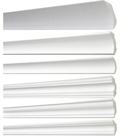 DECOSA Kit moulure B7 - polystyrène - blanc - 50 x 50 mm - long. 1,5 m - 10 pces (=15 m)