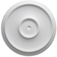 DECOSA Rosace Elsa - Ø 35 cm - polystyrène - blanc - 1 pce