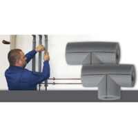 CLIMAPOR Raccord en T pour gaine d'isolation - PE - gris - 28/13 - épaisseur paroi 13 mm - 40 pces
