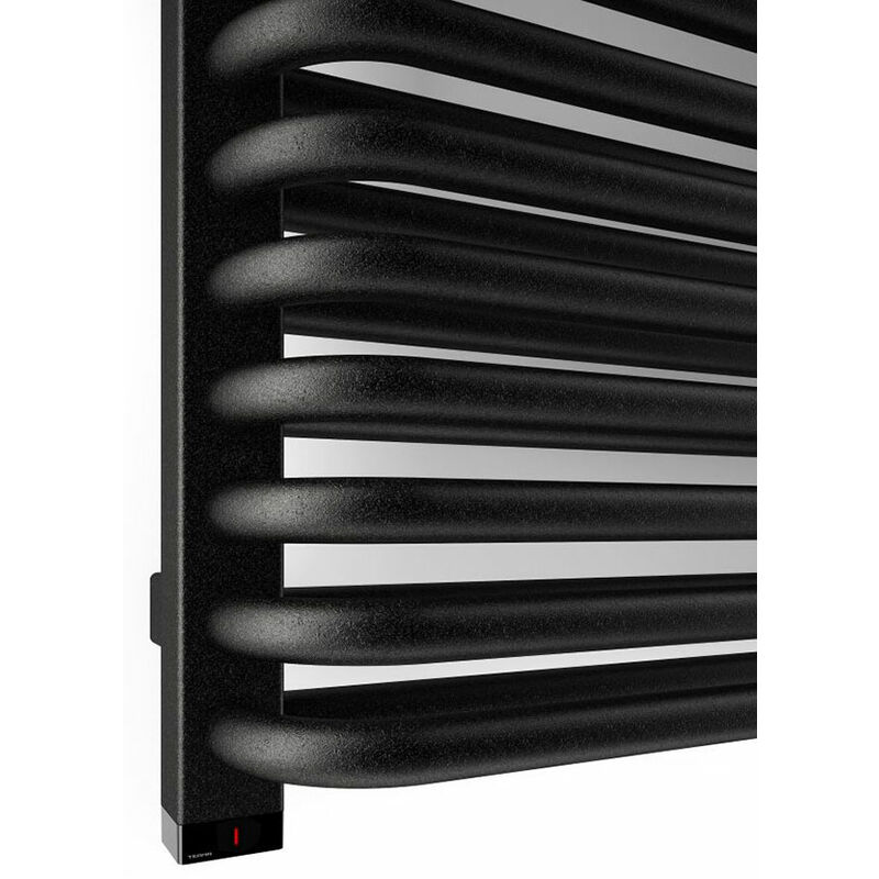 Sèche-serviette électrique noir de 1020mm de haut et 640mm de large - 1000  Watt - TYT1020/640SOAE8N