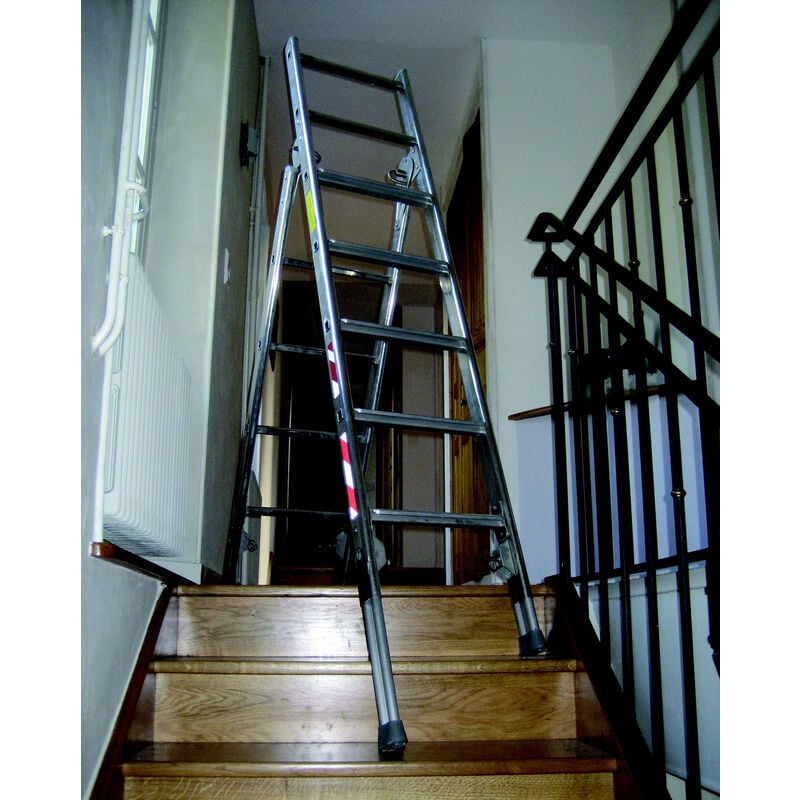 Escabeau pour escalier aussi utilisable en échelle
