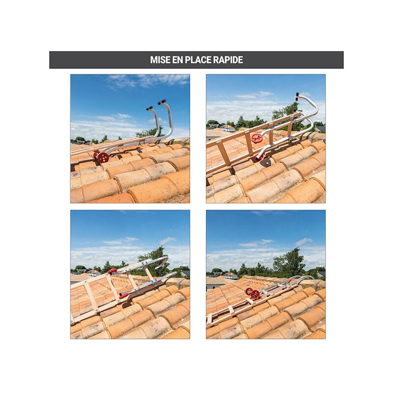 Extension echelle de toit en bois 2m Safety Roof - Hailo France
