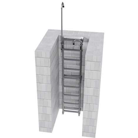 Echelle d'accès puits - Hauteur à franchir 2.50m - Avec crosse - EC-PUITS-DR-250