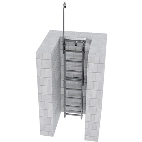 Echelle d'accès puits - Hauteur à franchir 0.75m - Sans crosse - EC-PUITS-DR-075