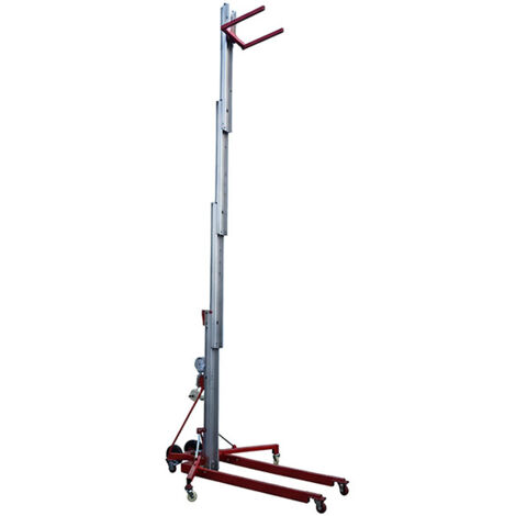 Matisère – Monte charge 250kg – Hauteur max 6500mm – Levée manivelle double vitesse – Mât télescopique aluminium – Passage de portes – 300763