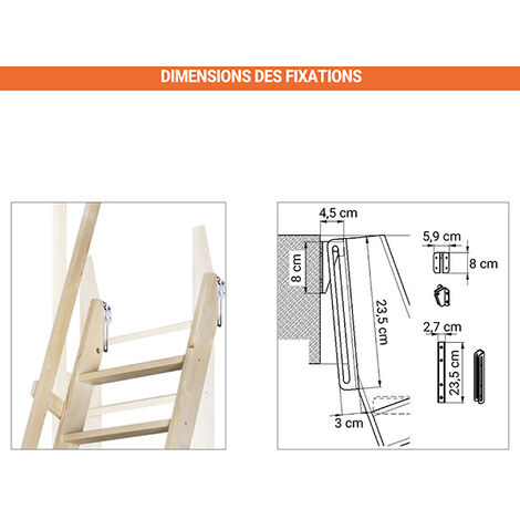 Escalier de meunier: 55cm de large - Hauteur à franchir 3m - Couleur : Bleu Nuit (RAL 5022) - MSP/R5022