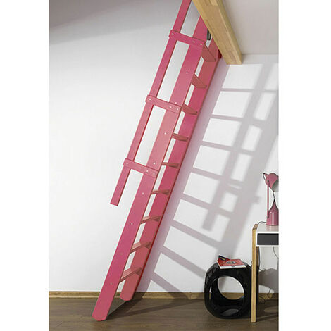 Escalier de meunier: 55cm de large - Hauteur à franchir 3m - Couleur : Rose Antique (RAL 3014) - MSP/R3014