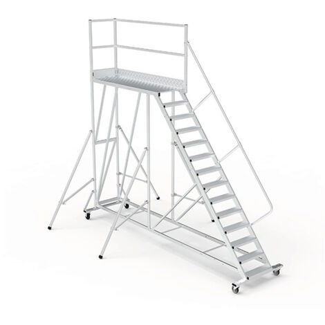 Plateforme roulante 14 marches - Hauteur max. de travail 4.80m - PTF214D