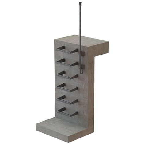 Echelle d'accès puits 5 échelons - Hauteur à franchir 1.25m - EC-PUITS-INOX-125
