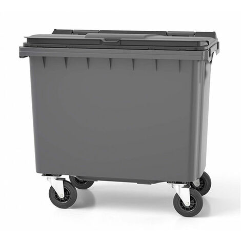 Rayonnage Direct – Conteneur poubelle 660 litres à préhension frontale – Polyéthylène haute densité – Dimensions 1268 x 797 x 1202 mm – 210009GAGA