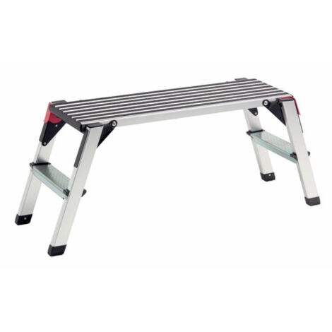 Tubesca Comabi – Marchepied COBRA aluminium 2 marches – Hauteur d'accès 2,50 m – Charge maximale 150 kg – Plateforme antidérapante 965 x 300 mm