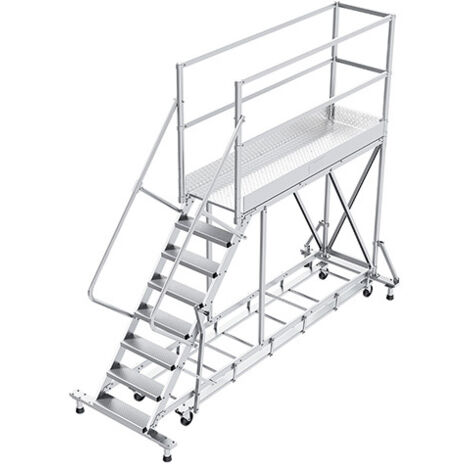 Plateforme roulante 8 marches - Hauteur max. de travail 3.60m - PTF208-PT-KRE