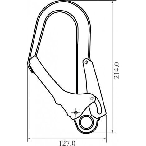 Longe de retenue en corde tressée avec mousqueton d'échafaudage - 1 m - FA4050210