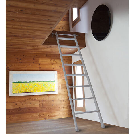 Echelle de meunier bois 11 marches - Hauteur à atteindre 2.58m - UP-275-G
