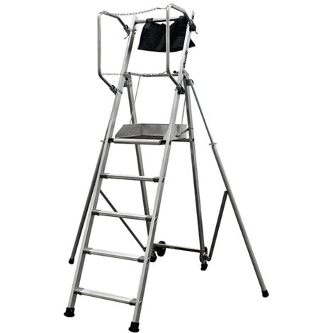 Escabeau PIRL 5 marches - Hauteur max. de travail 3.20m - 18-135