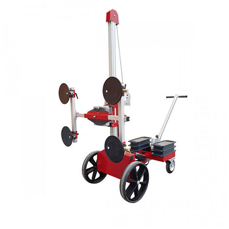 Matisère – Chariot porte vitres à ventouse – Charge max 250kg – 4 ventouses réglables – Treuil de levage – 718100