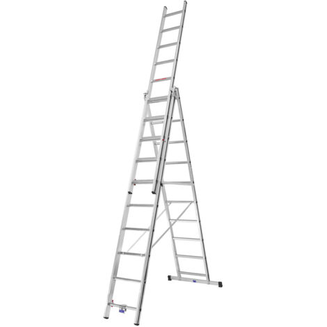 Echelle transformable 3x10 barreaux - Longueur déployée 6.52m - 7004730
