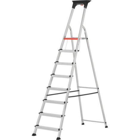 Escabeau 8 marches - Hauteur max. de travail 3.81m - 7002608 (1/5)