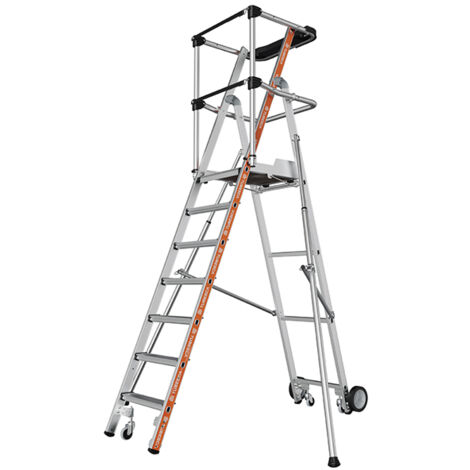 Escabeau PIRL 7 marches - Hauteur max. de travail 3,63m - 2274117 (1/5)