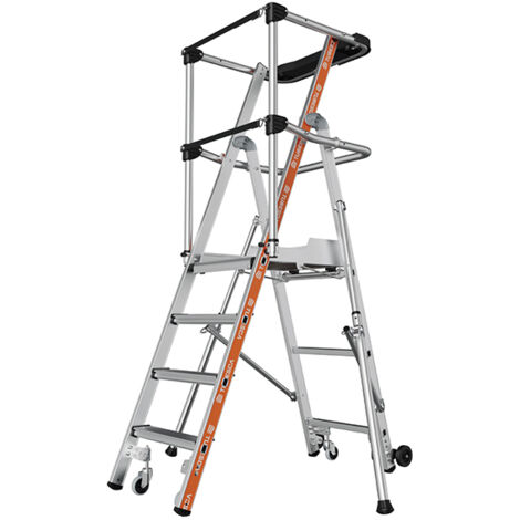Escabeau PIRL 4 marches - Hauteur max. de travail 2,94m - 2274114