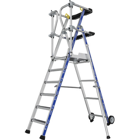 Escabeau PIRL 6 marches - Hauteur max. de travail 3.41m - 2272916