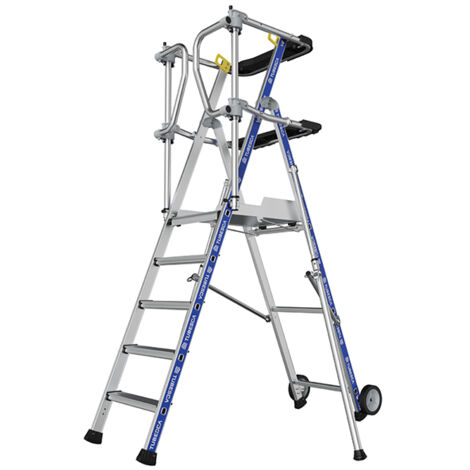 Escabeau PIRL 5 marches - Hauteur max. de travail 3.18m - 2272915