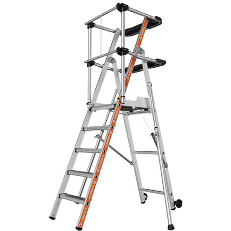 Escabeau PIRL 5 marches - Hauteur max. de travail 3.17m - 2274155 (1/5)