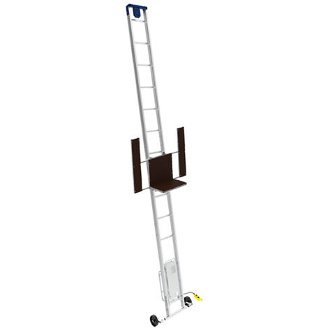 Tubesca Comabi – Monte-matériaux 7m pour panneaux photovoltaïques – Charge max 150kg – Échelles en aluminium électrozinguées – Montage vertical