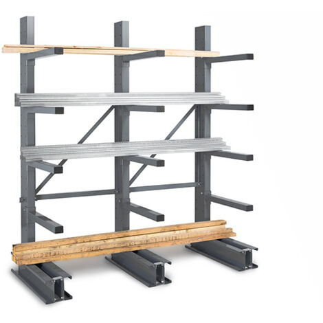 Rack cantilever 4 niveaux 1 coté - Élément suivant : 2500x1500x1000mm - Utilisable uniquement avec un module de départ - RAYC/4N/1C/1580/S (1/4)