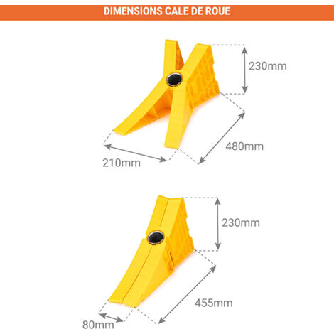 Leadstand Lot De 2 Cales De Roue Pliables Universelles – UltraStop 500, Acier Lourd 915 G, Sécurité Parking Voiture & Caravane