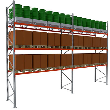 Rack à palette 3 niveaux - Élément suivant : 5000x3600x1100mm - Utilisable uniquement avec un module de départ - RAYOPAL/3N/4036/S (1/5)