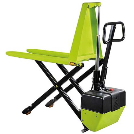 Pramac – Transpalette semi-électrique grande levée 1000 kg – Fourches 1150mm x 160mm – Hauteur de levée 800mm – Ergonomique pour manutention intensive