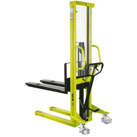 Matisère – Gerbeur manuel 1000kg – Levée max 1510mm – Fourches 1150x550mm – Poulie en acier et chaîne renforcée – HB310000000