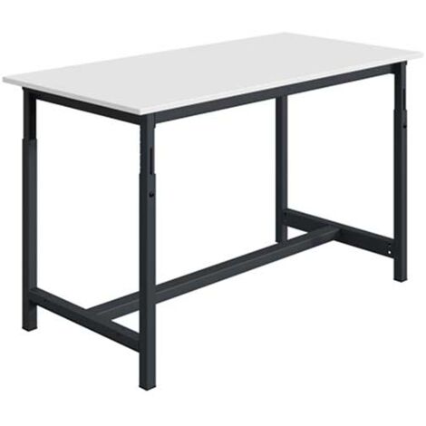 Établi pour atelier - Dim 1800x750x768/1048mm - Gris clair RAL7035 - Charge max 300kg - W010020323-GC (1/4)