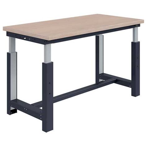 Établi pour atelier réglable en hauteur - 1200x750x740/1140mm - Bleu RAL5015 - W010010815-BI (1/5)