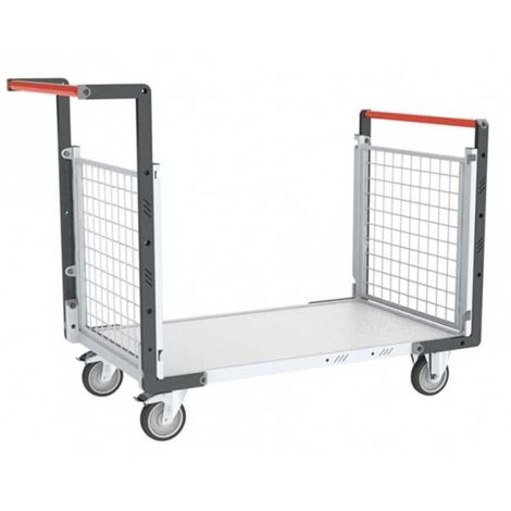 Chariot modulaire grillagé avec 2 côtés - Plateau 815x500mm - Charge max 250kg - 806724142 (1/4)