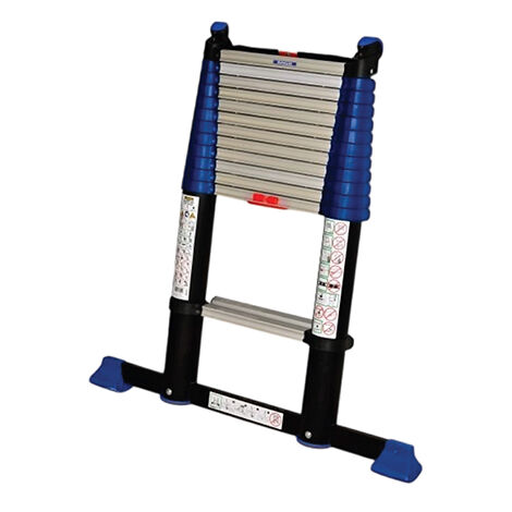 Echelle télescopique longueur maximale 3.35m - Space Bamboo - Porte-outils intégré - Hauteur de travail max. 4.15m - 675111