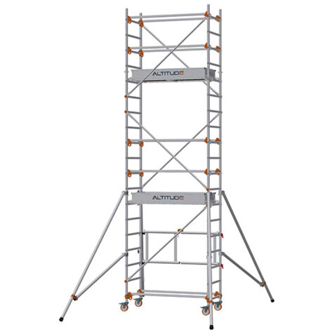 Echafaudage roulant et pliant - Hauteur de travail maximale 5.80m - 613154