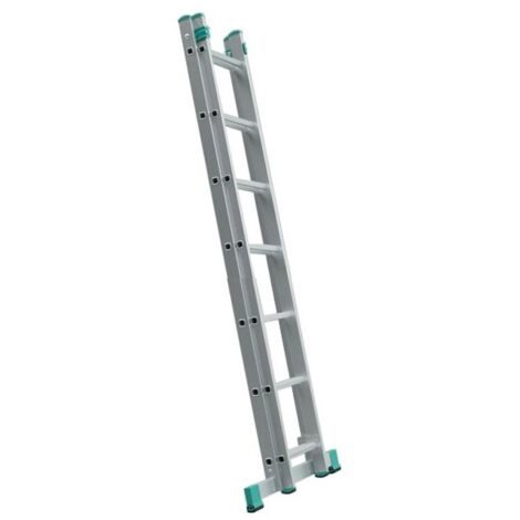 Alve – Échelle escamotable 2x7 barreaux – Longueur déployée 3,14m – Aluminium léger avec plateforme en acier – Charge maximale 150 kg