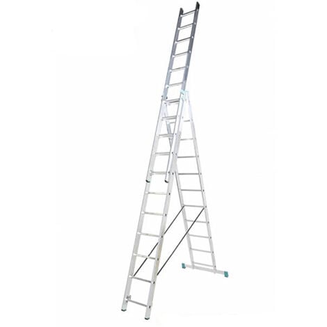 Echelle transformable 3 plans 3x9 barreaux - Longueur max. 5.69m - 7609/MKT/MMD
