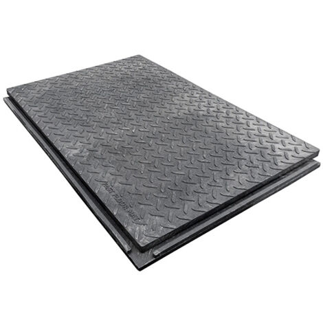 Matisère – Plaque de roulage 1200x800 mm – Charge 40 tonnes – PVC recyclé durable – Finition antidérapante – Installation rapide sans outil - PR40T