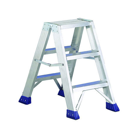 Escabeau double 2x2 marches - Hauteur max. de travail 2.40m - Longueur pliée 0,48m - SVE-SPUNTOS12