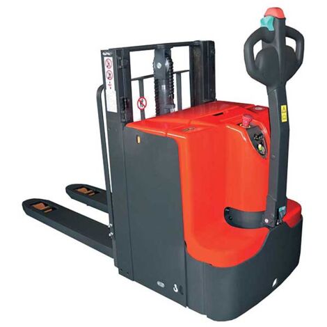 Chariot gerbeur électrique compact à batterie plomb - Hauteur max 1880mm - Capacité 2T - Passage de portes - PT20D2000 (1/4)