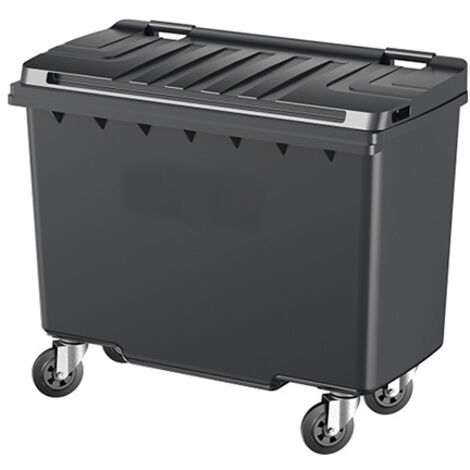 Conteneur 500 litres à préhension frontale - Couleur du couvercle Marron - 1240 x 667 x 1097 mm - 210008GAGA/MA
