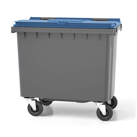 Conteneur poubelle 660 litres à préhension frontale - Couleur du couvercle Marron - 1265 x 775 x 1165 mm - 210009GAGA/MA